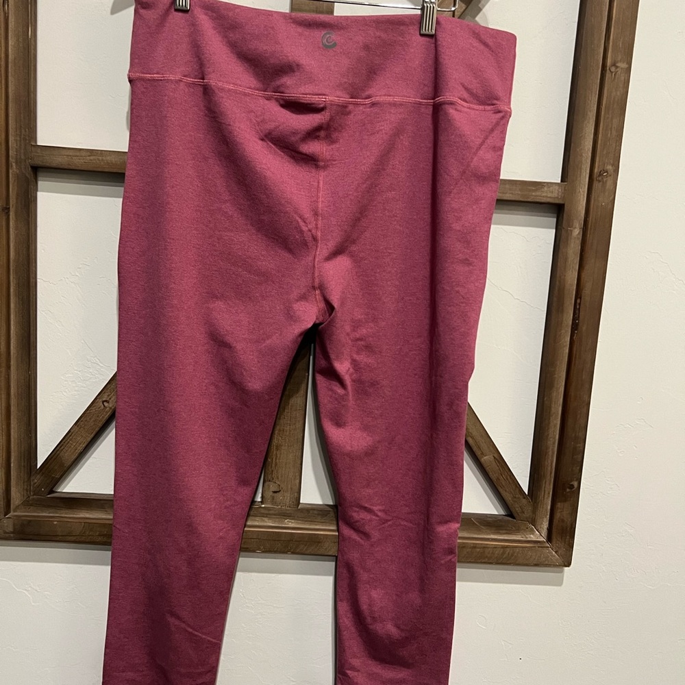 NWOT. XXL Johnny Was CALME heather pink leggings.